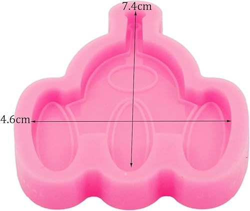 Miniatura 2 de Molde de silicona de resina con forma de cohete molde de carrete de insignia de resina epoxi para hacer joyas y colgantes agarre de teléfono y