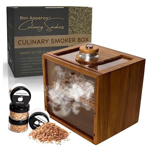 Culinary Smoker Box | Indoor Smoker | Portable Cold Smoker | Smoking Gun Not Required | Food Smoker, Cheese | Wood Chips for Smoke Infuser Cocktail Smoker | Smoke Drinks Whiskey, Bourbon, Old FashionedBourbon, Old Fashioned