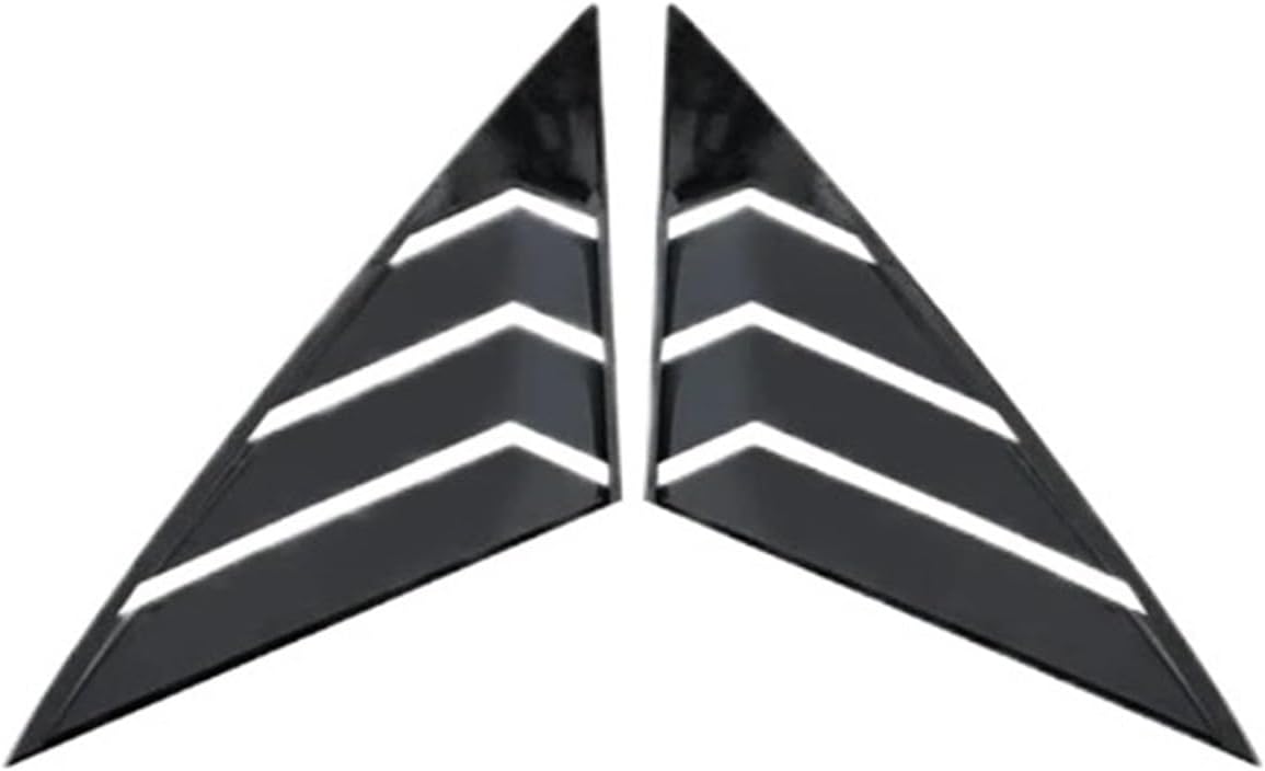 Compatible for Honda Fit Jazz GR 2020-2022 Car Rear Window Louver Shutter Side Vent Cover Trim Carbon Fiber/Black Accessories Exterior (Carbon Fiber Look)