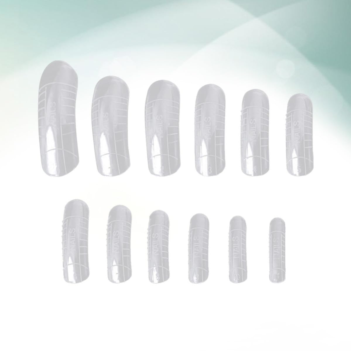 Curved Artificial Nail Tips with Scale 120pcs