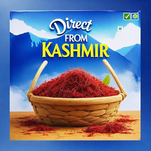 Image of Nut N Dry Original Kashmiri Saffron | Direct From kashmir | Premium Mongra Kesar Threads | 100% Pure Natural Zafran | Strong Aroma & Rich Color | For Milk, Kheer, Biryani & Skincare , saffron, kesir , (0.5 (Pack Of 1))