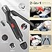 2 in 1 Dog Nail Clippers & Cat Nail Clippers Trimmers for Large Medium Small Dogs Cats Claw Trimmer Quick Sensor and Safety Guard USB Rechargeable Dogs Nail Trimmer with Catcher & 2 LED Lights