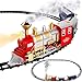 Classic Train Set for Kids with Smoke, Realistic Sounds, 3 Cars and 11 Feet of Tracks (13 pcs) colors may vary