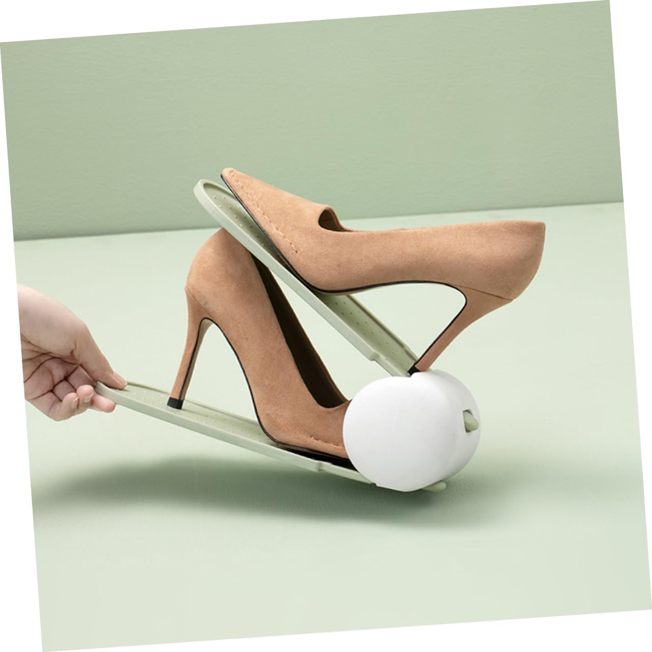 4pcs Double Layer Entryway Shoes Cabinet Adjustable Gear Position Footwear Storage Rack