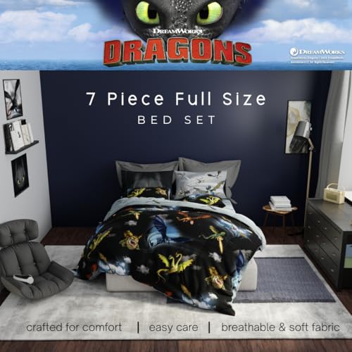 image for Franco How to Train Your Dragon Kids Bedding Super Soft & Cozy Reversi