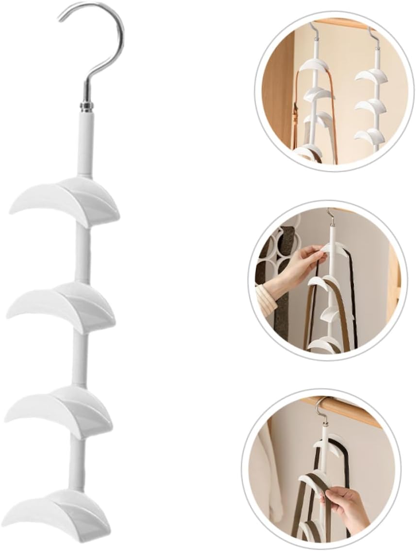 Cabilock 5pcs Rotating Bag Hanger Storage Rack Space Saving Closet Organizer for Handbags Scarves and Belts Hook Design for Efficient Wardrobe Organization