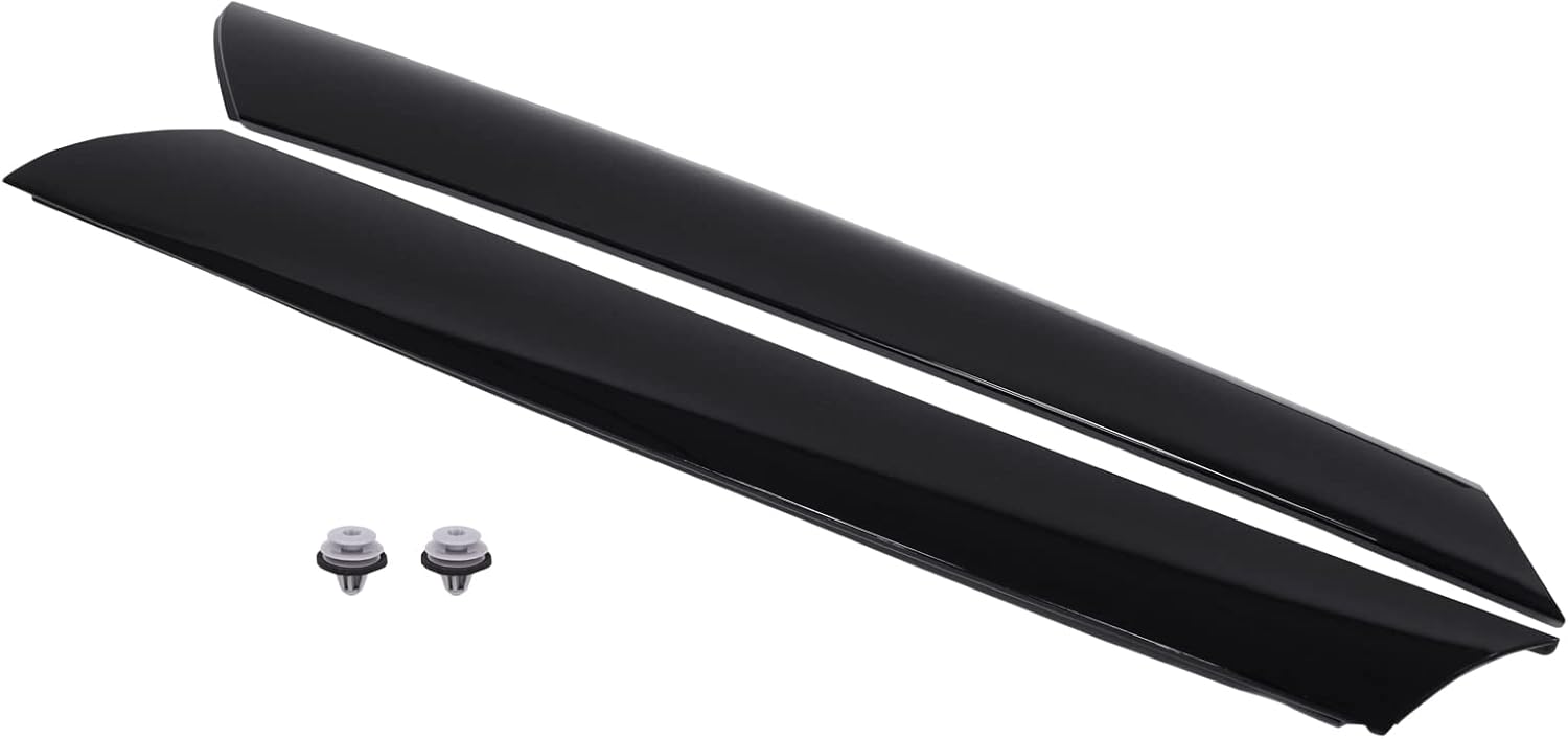 ApplianPar Gloss Black Driver and Passenger Side Windshield A Pillar Molding Trim Cover for Kia Soul 2010-2013