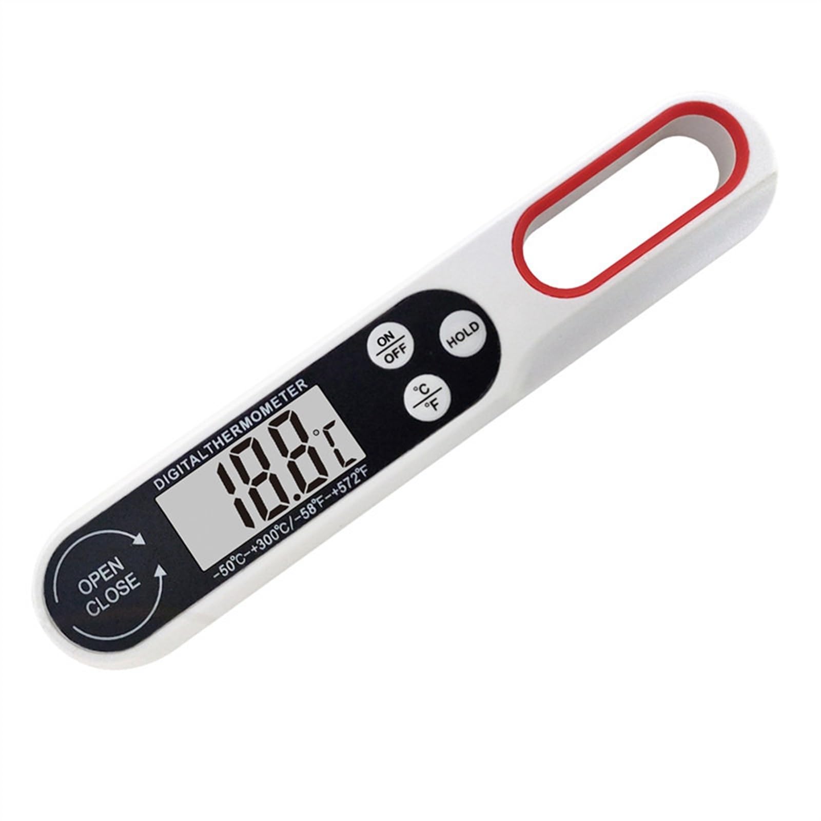 Termómetro Digital for Carne, sonda for cocinar Alimentos, Aceite, líquido, Horno, Sensor de Temperatura Digital, medidor termopar(Blanc)