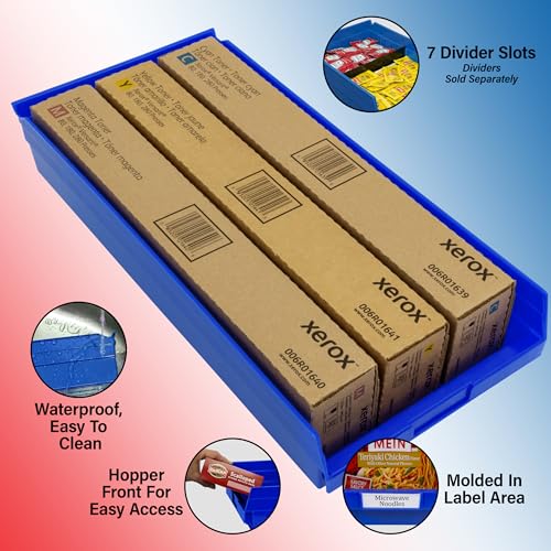 Akro-Mils 30174 24-Inch by 11-Inch by 4-Inch Plastic Nesting Shelf Bin Box, Yellow, Case of 6 by Akro-Mils - Image 3
