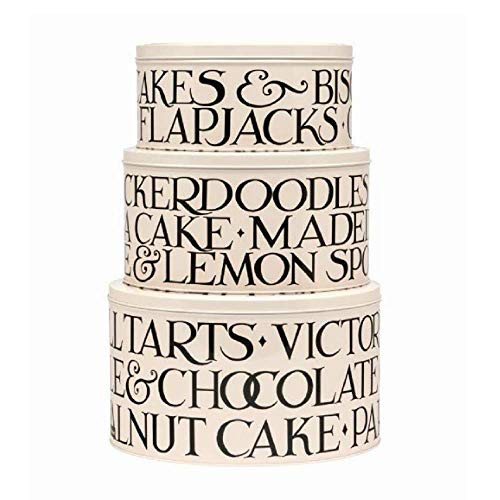 Elite Tins Emma Bridgewater BT3146N - Juego de 3 moldes para tartas, color negro