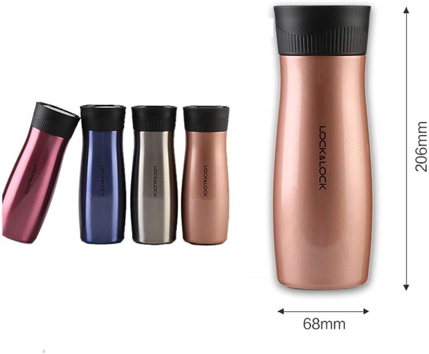 Vacuum Stainless Steel Inner Liner Stainless Steel Vacuum Flask Student Cup Business Office Tea Cup Couple Cup Thickened Cold Cup Outdoor Leakproof Water Cup (Color : Red) (Silver)