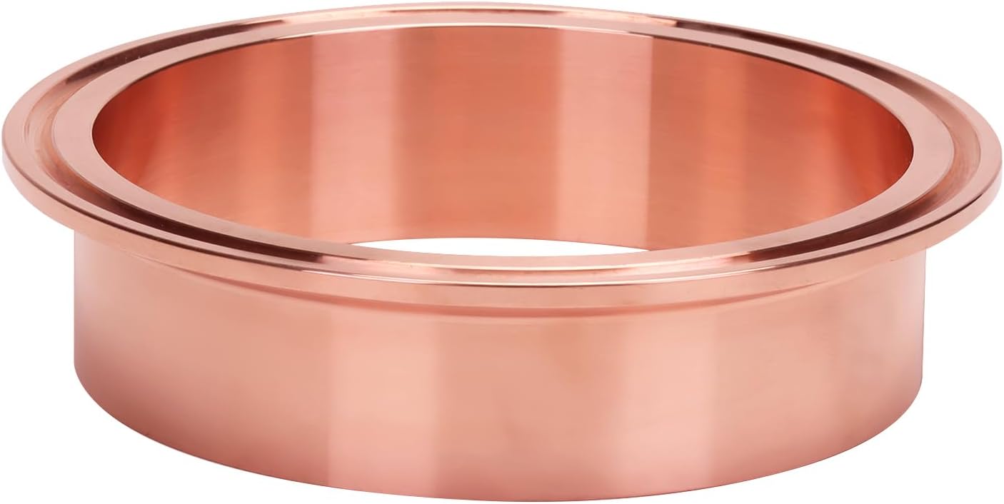 DERNORD Red Copper Weld Clamp Ferrule Fits Tri Clamp 4" Tube Outer Diameter
