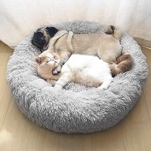 Monba Premium Orthopädisches Haustierbett für große und extra große Hunde,Donut Hundebett Weiches Plüsch Rundes Hundesofa mit Wasserfeste Unterseite,Hundekörbchen waschbar