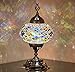New BOSPHORUS Stunning Handmade Turkish Moroccan Mosaic Glass Table Desk Bedside Lamp Light with Bronze Base (Multi-colored)