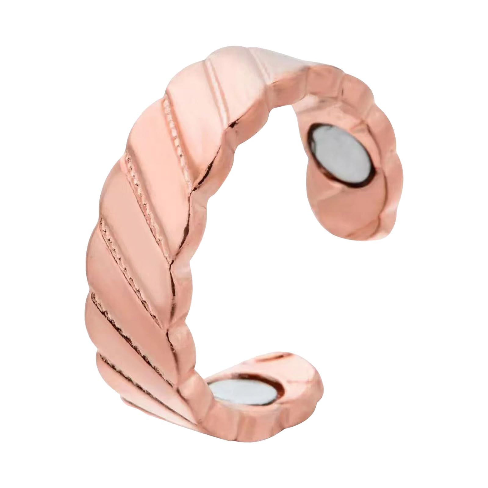 Ring Women Weight Loss, Ring Stress & Migraine Relief, Menopause Balance & Sleep Support, Fidget Toys Stress Relief. Fidget Rings (Rose- B)