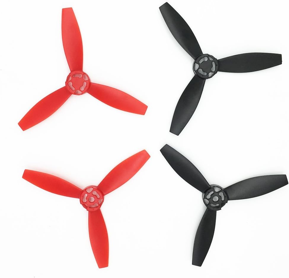 Anbee® 4pcs Plastic Propellers Props Rotor for Parrot Bebop 2 Drone Quadcopter, Black&Red