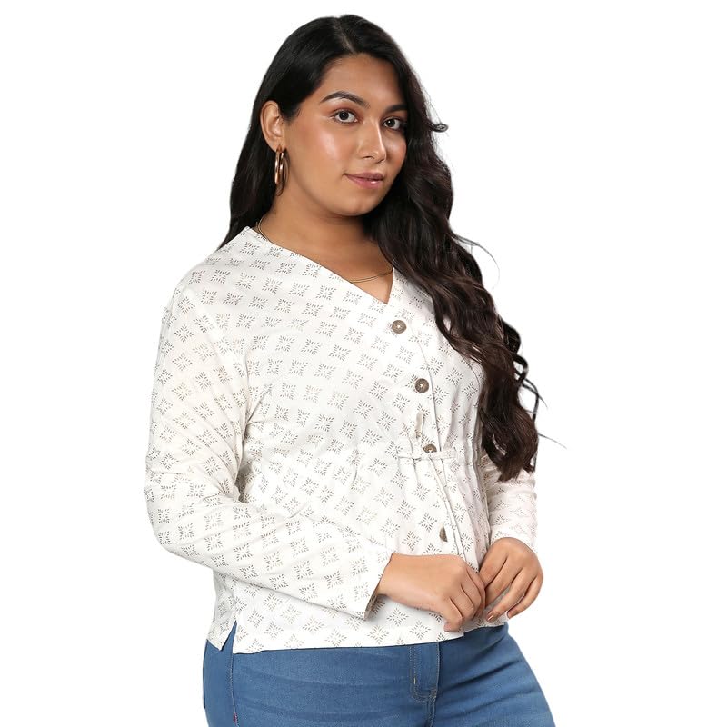 instafab Plus Women's Top for Casual Wear | Crew Neck | Regular Fit | Long Sleeve | Pull On Closure | Top Crafted with Comfort Fit for Everyday Wear-picture-22
