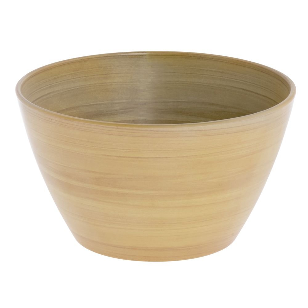 Wood-Look Serving Bowl Display Bowl by HUBERT – Plastic, Brown, Model H0192-BUTCHER