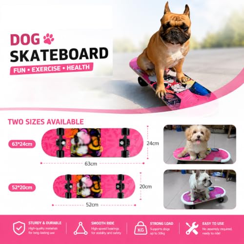 SASNMEO 25 Inch Dog Skateboard