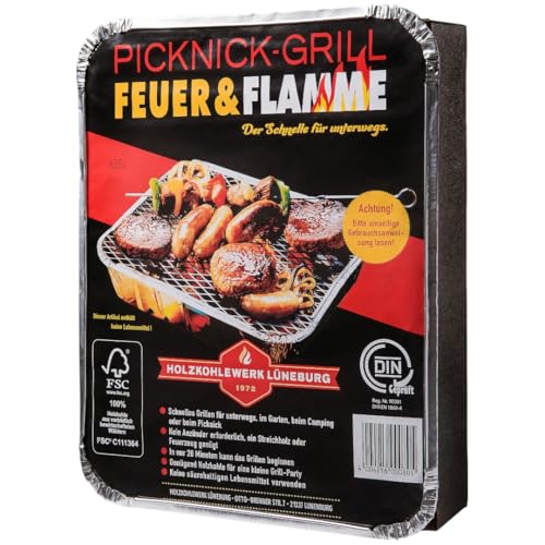 Feuer & Flamme Picknick & Einweggrill