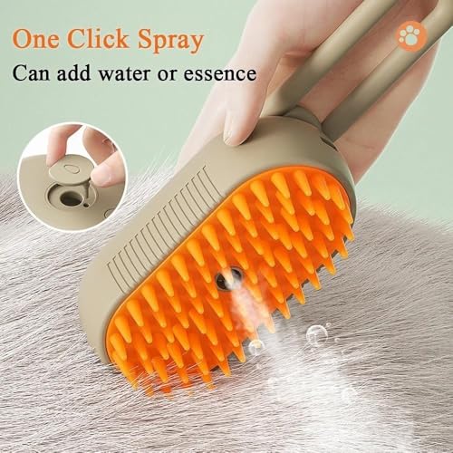 Escova A Vapor Para Gatos Cães 3 Em 1 Escovas Elétricas De Pêlos Pentes De Massagem Animais De Estim