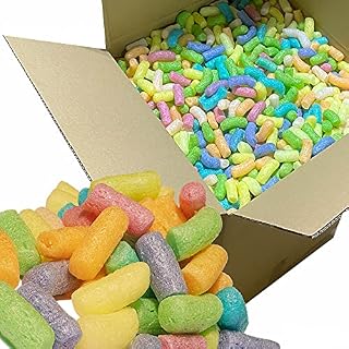 5 Cubic ft Multi Coloured EcoFlo Biodegradable Packing Peanuts - Protective Postal Mailing Packing Void Loose Fill Packaging Filler