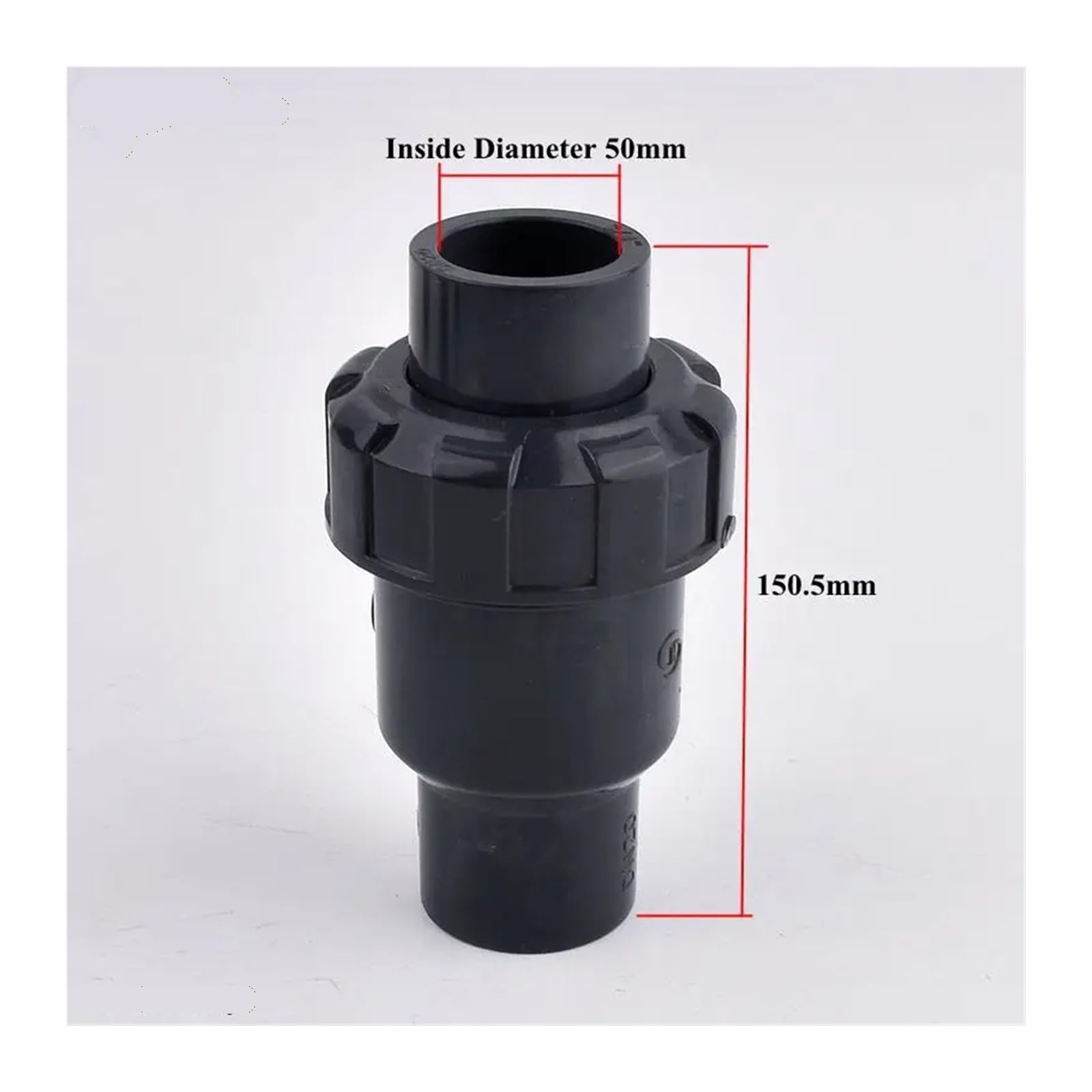 Zawór zwrotny PCV Zawór zwrotny z pojedynczym złączem UPVC Nawadnianie ogrodu Akwaria Złącze rurowe PCV 20-63 mm(50mm)