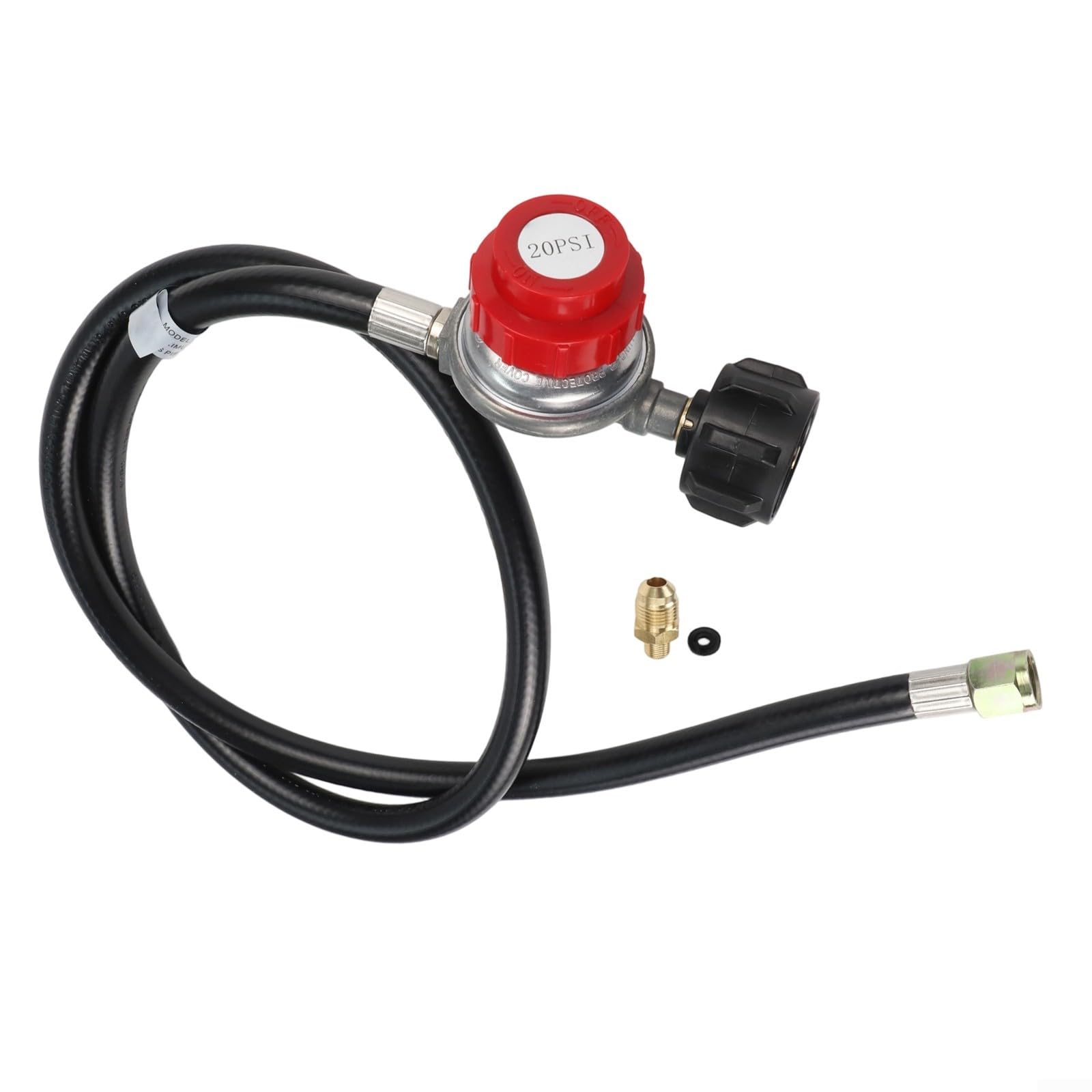 Regulator wysokociśnieniowy propan, regulowany 0-20 psi, wąż 4 ft