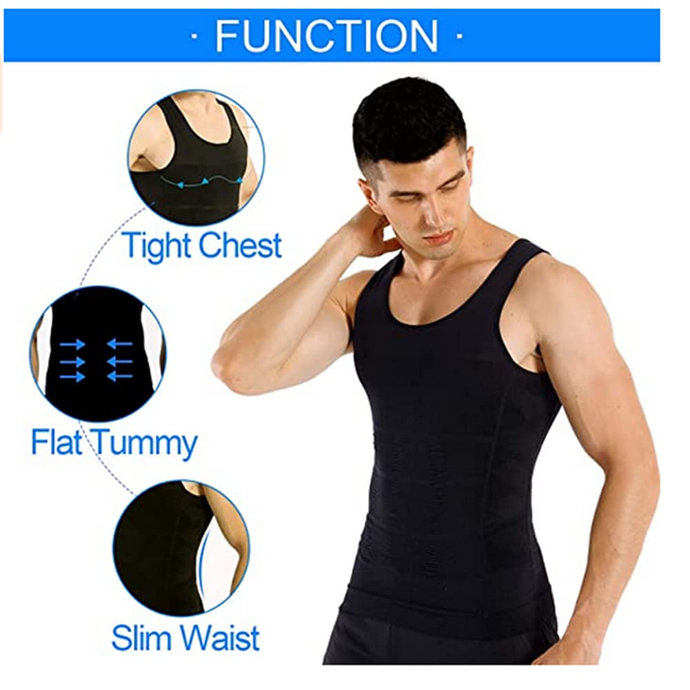 Camiseta Moldeadora Reductora de Efecto Adelgazante para Hombre Compresión Chaleco Invisible Adelgazantes Abdomen Ropa Interior