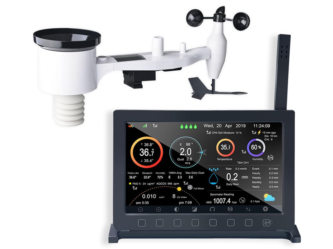 Misol HP2561 wireless weather station 433Mhz TFT color screen with 7 in 1 sensor array, wifi connection
