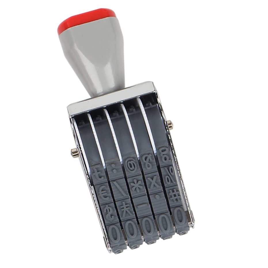 5 Digit Number Stamp,Rubber Rotating Stamps, Office Stamp,Multifunction DIY Scrapbooking Roller Writing Paper Date Stamps