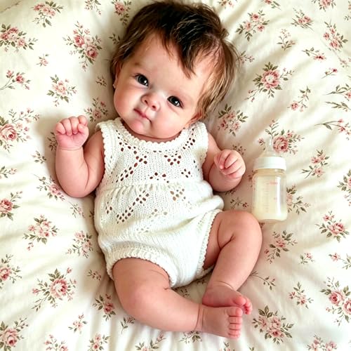 Muñeca Reborn Niña 18 pulgadas Cuerpo completo de silicona miniatura 2