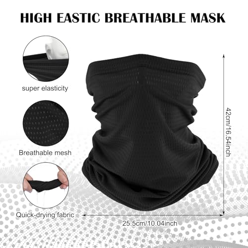 Image of Geyoga 2 /4 Pack Cooling Neck Gaiter Summer Breathable Balaclava Face Mask with Mesh Holes UV Protection Sun Scarf Men Women