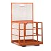 Titan Attachments Forklift Safety Cage Work Platform Lift Basket Aerial Fence Rails Yellow 2 man