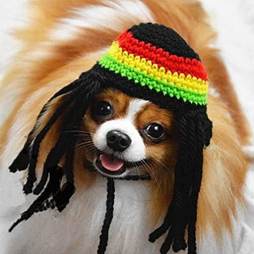 Gorro de Lana para Perro con Rastas, Gorro de Invierno para Mascotas miniatura 2