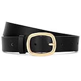 ♦[Ledermaterial] - Ledergürtel für damen ist aus weichem Ledermaterial mit viel Liebe zum Detail gefertigt und angenehm zu tragen.Leder gürtel für damen mit goldschnalle verfügt über exquisitere Details und unterstreicht die Textur dieses gürtel.Damen gürtel kombiniert mit schlichtem Stil, vielseitig und zeitlos.