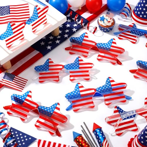 Relaxweex 30 Pairs 4th of July Star Glasses American Flag Glasses Patriotic USA Flag 250th Anniversary Independence Day Decoration by Relaxweex - Used condition - Image 2