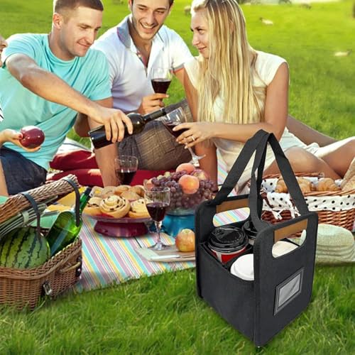 Porte-gobelet réutilisable pliable à 4 compartiments réglables pour voiture