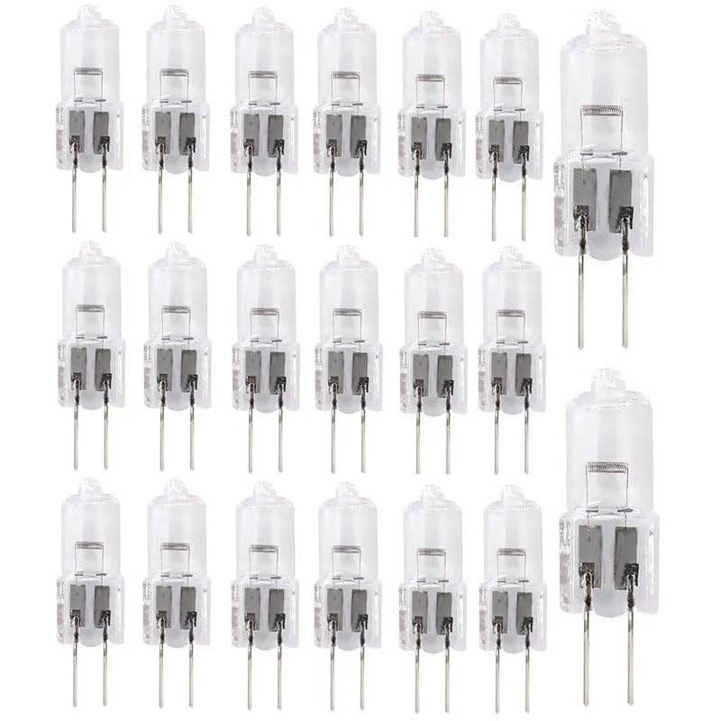 UGEFKMQ 20Pcs G4 Halogen Bulbs 20W 24V 35W G4 Halogen Light Bulbs Small G4 Light Bulb G4 Bi-Pin Bulb Warm White Dimmable,20W