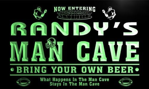 ADVPRO qa078-g Randy's Man Cave Football Game Room Bar Neon Beer Sign