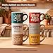 Imagen de Set de 6 Tazas de Café de Cerámica con Frases Divertidas