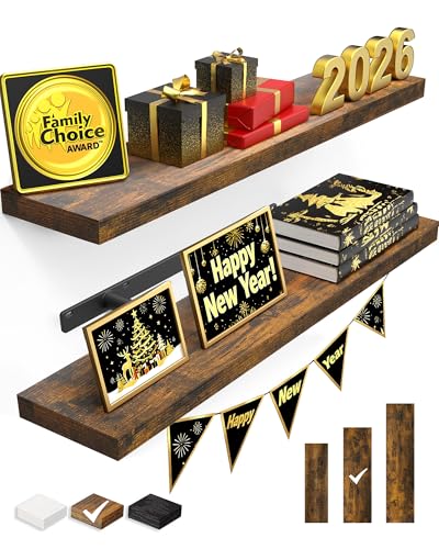 BAYKA Rustic Wood Wall Shelves