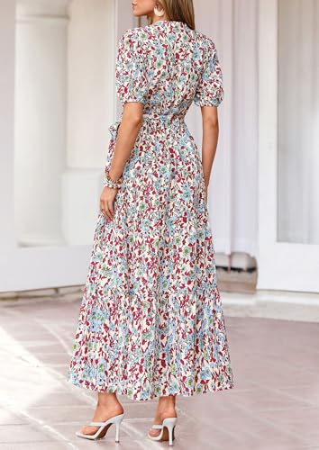 Image of PRETTYGARDEN Women's Summer Boho Floral Maxi Dresses