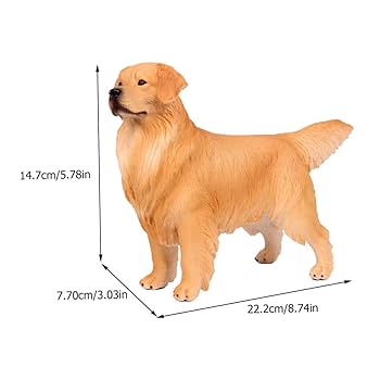 置物 彫像 座っている ゴールデンレトリバー の子犬の像 ガーデニング