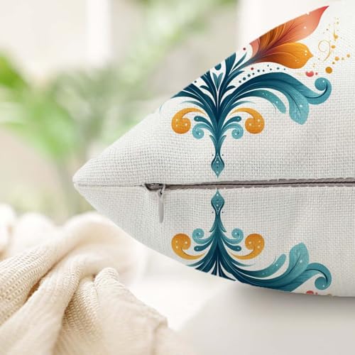 Housse de coussin de qualité supérieure aspect lin avec fermeture éclair invisible - 5