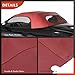A-Premium Bordeaux Convertible Soft Top Compatible with Porsche Boxster 2005-2012, with Glass Window