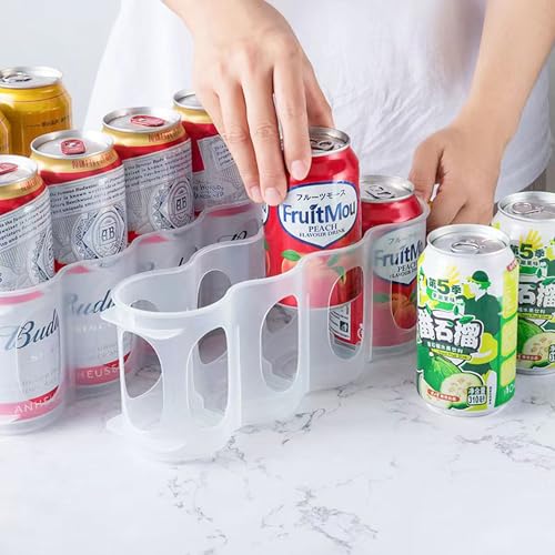Hayaww 2 Stück Kühldosenregal tragbare Getränkedosen-Halter für Kühlschrank Dosenorganizer Dosenhalter Aufbewahrungsbox für Dosen Bier-Aufbewahrungsbox Getränke-Organizer für Schränke Kühlschränke (A)
