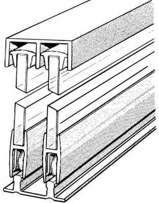 EPCO E14A6 72 in. Sliding Glass Door Track and Components