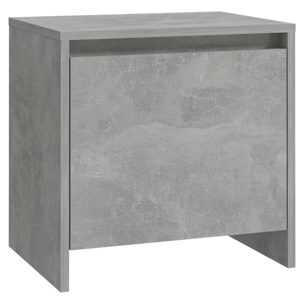 vidaXL Bedside Cabinet Home Indoor Bedroom Nightstand Bedside Couch Bed End Side Table Cabinet Telephone Stand Furniture Concrete Grey Chipboard