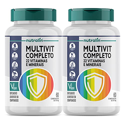 Combo 2 Multivitaminico Vitaminas Minerais A-z 60 Capsulas Nutral...